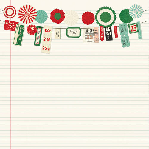 Simple Stories - Simple Vintage Holly Jolly Collection - 12 x 12 Double Sided Paper - Holiday Fun