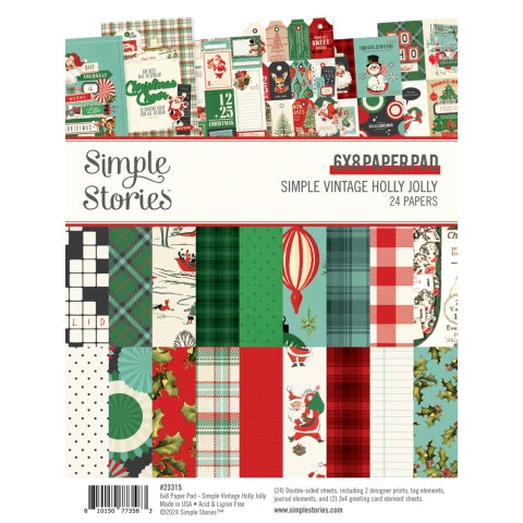 Simple Stories - Simple Vintage Holly Jolly - 6x8 Pad