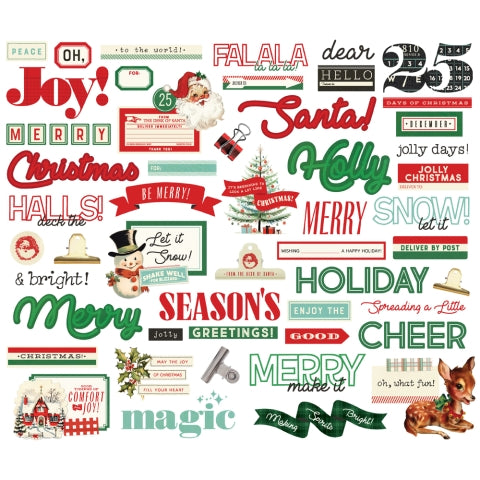 Simple Stories - Simple Vintage Holly Jolly - Sentiment Bits & Pieces