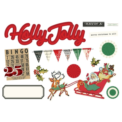 Simple Stories - Simple Vintage Holly Jolly - Simple Pages Page Pieces