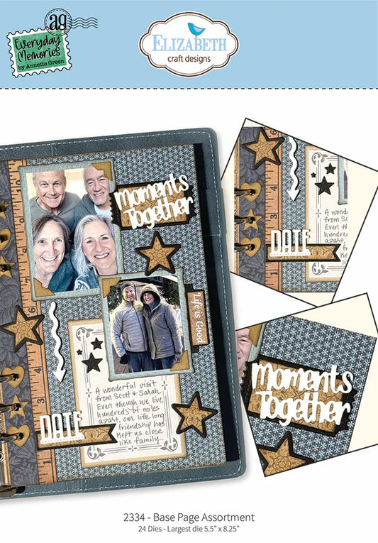 Elizabeth Craft Designs - Delightful Discovery Collection - Dies - Base Page Assortment