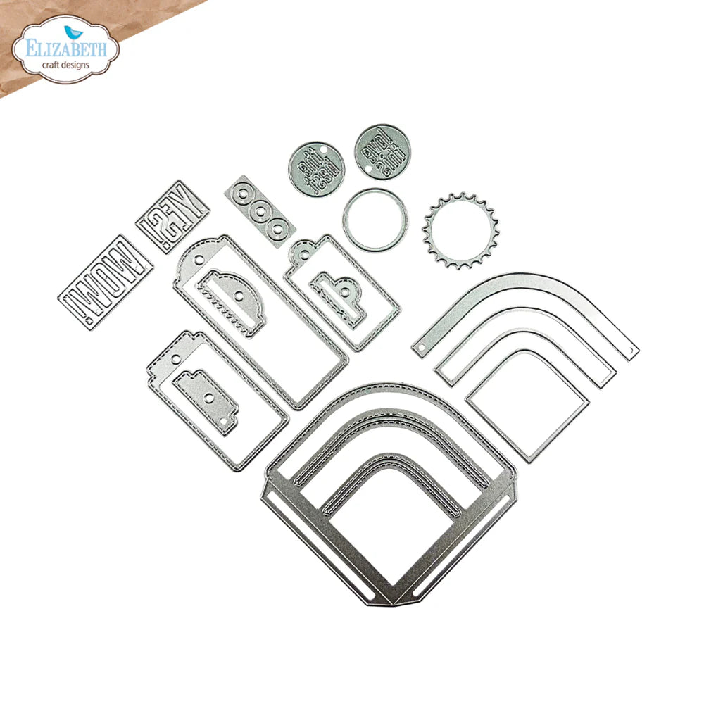 Elizabeth Craft Designs - Delightful Discovery Collection - Dies - Rounded Pocket With Tags