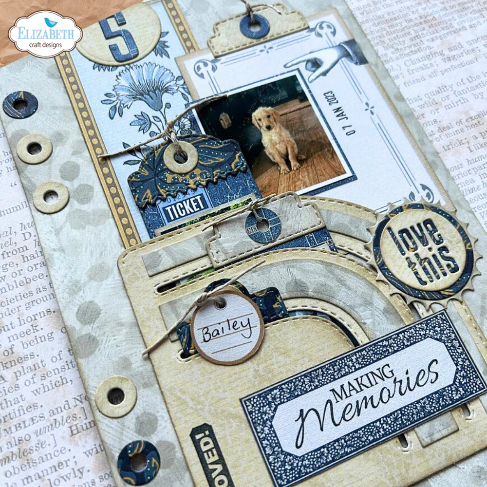 Elizabeth Craft Designs - Delightful Discovery Collection - Dies - Rounded Pocket With Tags