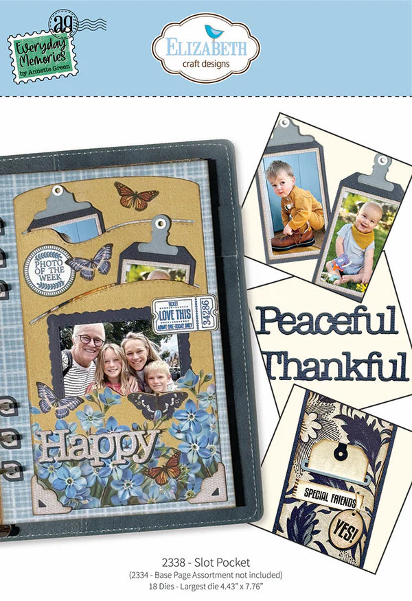 Elizabeth Craft Designs - Delightful Discovery Collection - Dies - Slot Pocket