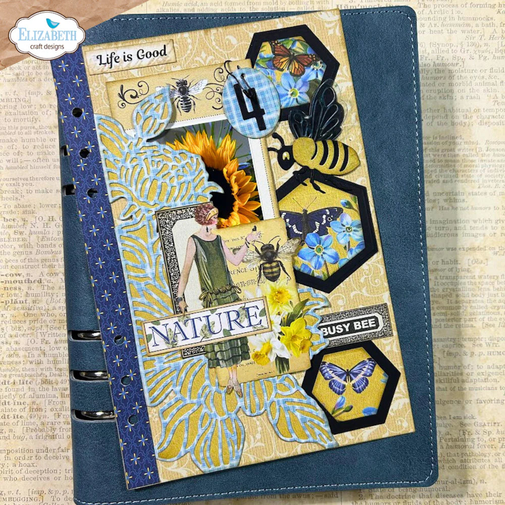 Elizabeth Craft Designs - Delightful Discovery Collection - Dies - Bee And Flower Accents