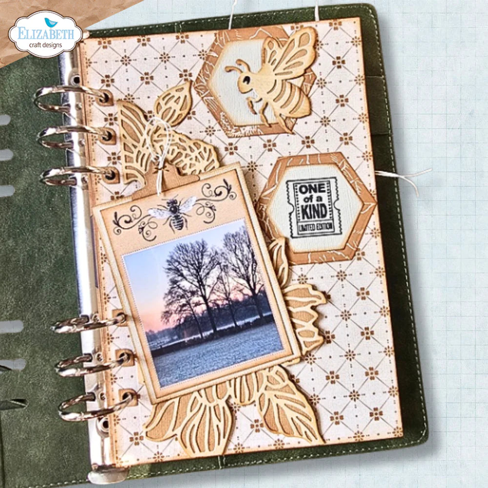 Elizabeth Craft Designs - Delightful Discovery Collection - Dies - Bee And Flower Accents