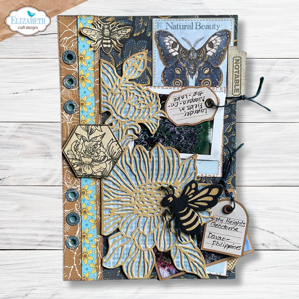 Elizabeth Craft Designs - Delightful Discovery Collection - Dies - Bee And Flower Accents