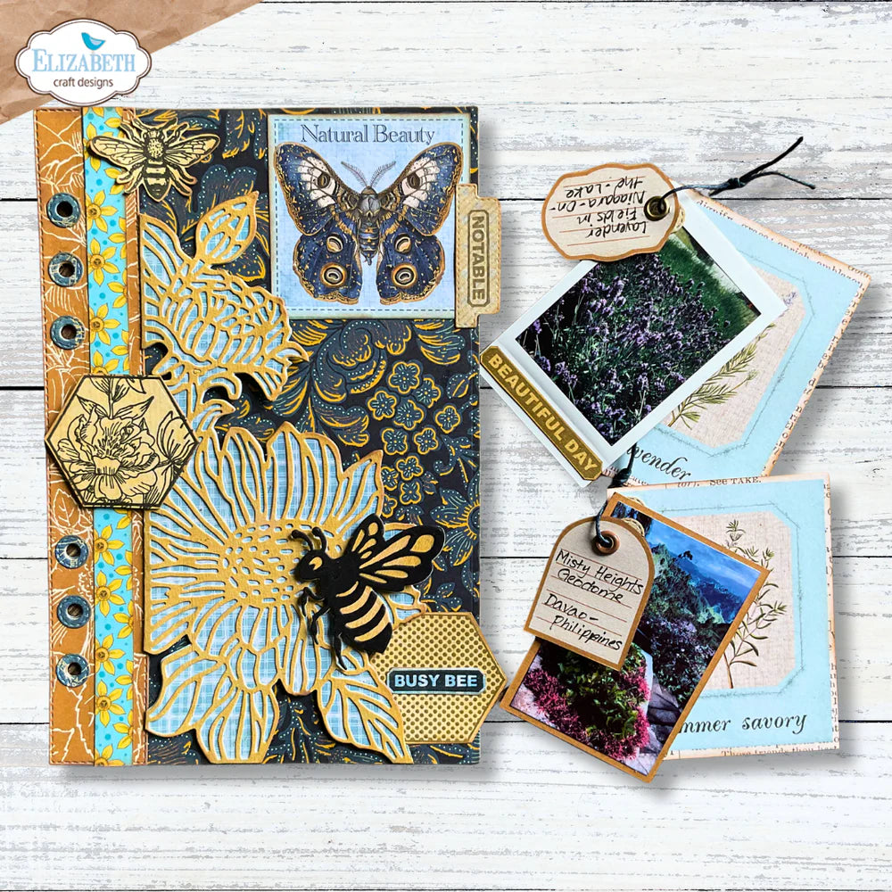 Elizabeth Craft Designs - Delightful Discovery Collection - Dies - Bee And Flower Accents