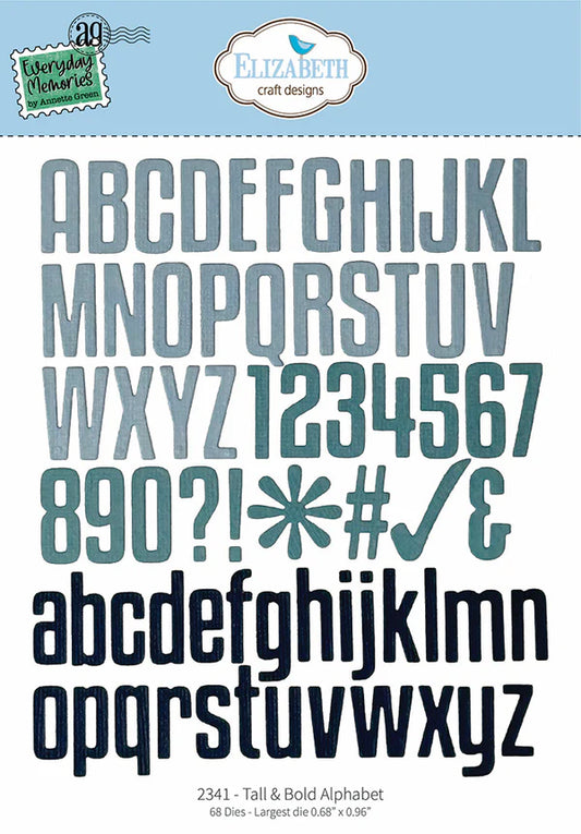Elizabeth Craft Designs - Delightful Discovery Collection - Dies - Tall & Bold Alphabet