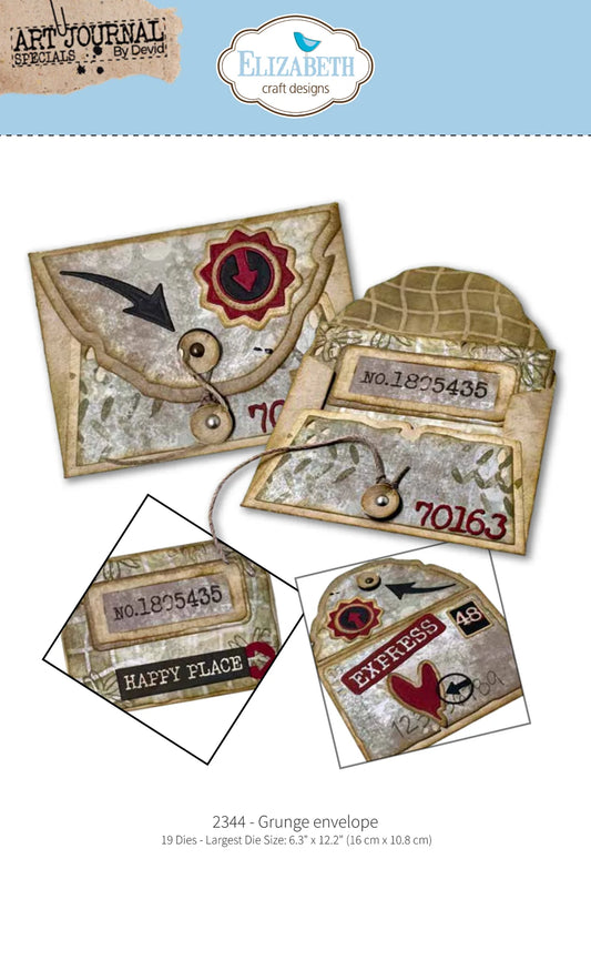 Elizabeth Craft Designs - Hello You Collection - Dies - Grunge Envelope
