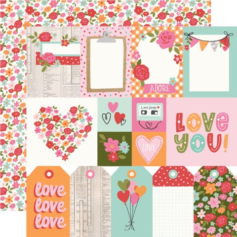Simple Stories - Heartstrings - 12 x 12 Double-Sided Paper - Elements 1