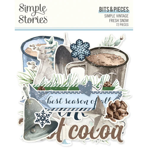 Simple Stories - Simple Vintage Fresh Snow Collection - Ephemera - Bits & Pieces