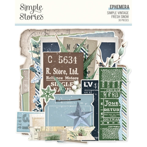 Simple Stories - Simple Vintage Fresh Snow Collection - Ephemera