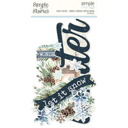 Simple Stories - Simple Vintage Fresh Snow Collection - Simple Page Pieces