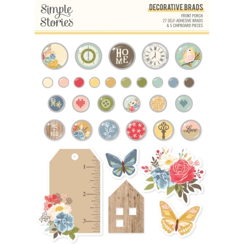 Simple Stories - Front Porch Collection - Decorative Brads