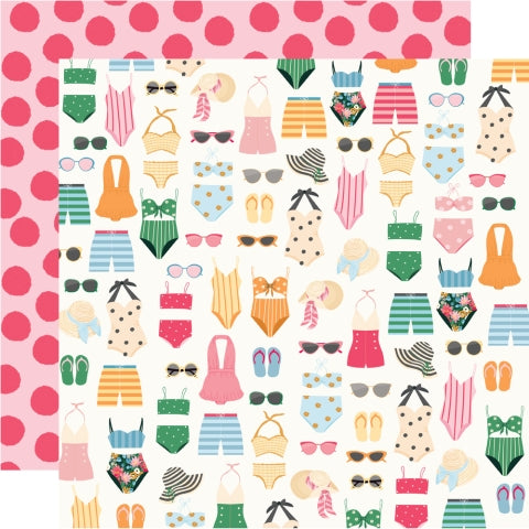 Simple Stories - Sunny Days Collection - 12 x 12 Double-Sided Cardstock - Sunny Times