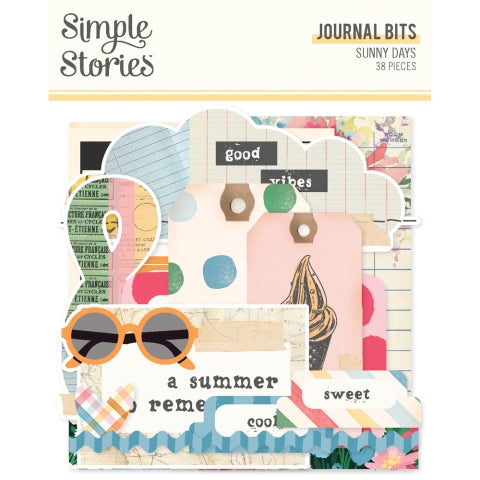 Simple Stories - Sunny Days Collection - Ephemera - Journal Bits And Pieces