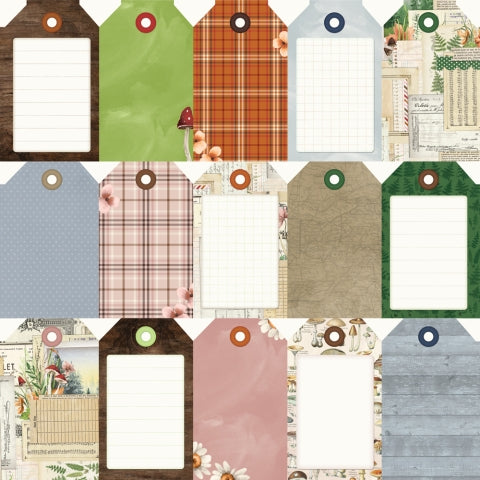 Simple Stories - Simple Vintage Woodlands - 12 x 12 Double-Sided Cardstock - Tag Elements