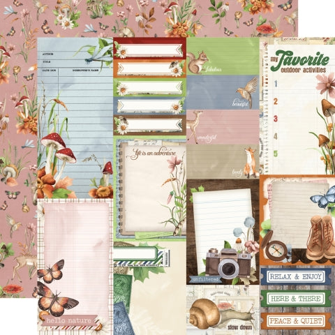 Simple Stories - Simple Vintage Woodlands - 12 x 12 Double-Sided Cardstock - Journal Elements