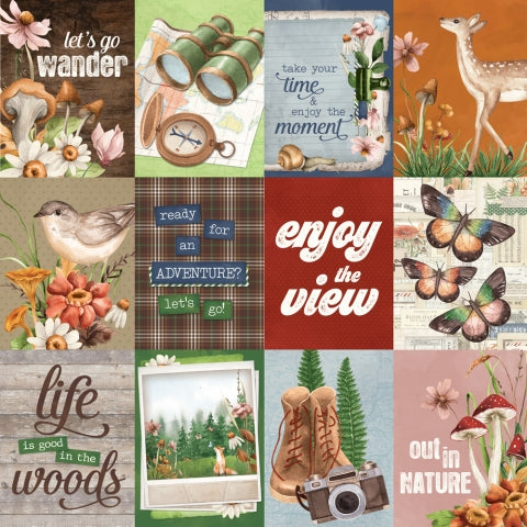 Simple Stories - Simple Vintage Woodlands - 12 x 12 Double-Sided Cardstock - 3 x 4 Elements