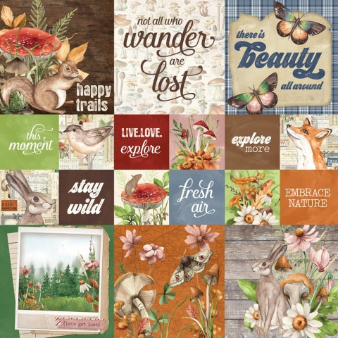 Simple Stories - Simple Vintage Woodlands - 12 x 12 Double-Sided Cardstock - 2x2/4x4 Elements