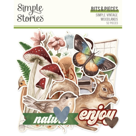 Simple Stories - Simple Vintage Woodlands - Ephemera - Bits & Pieces