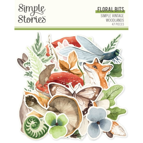 Simple Stories - Simple Vintage Woodlands - Ephemera - Floral Bits