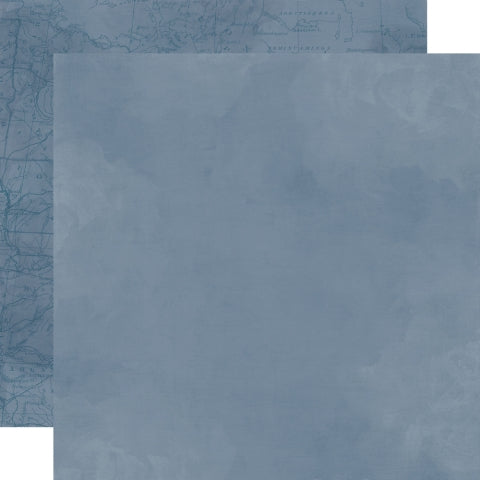 Simple Stories - Simple Vintage Woodlands - 12 x 12 Double-Sided Cardstock - Slate Blue