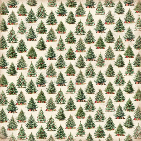 Simple Stories - Simple Vintage Collection - 12 x 12 Double-Sided Paper - Waiting For Santa