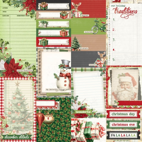 Simple Stories - Simple Believe Vintage Collection - 12 x 12 Double-Sided Paper - Journal Elements