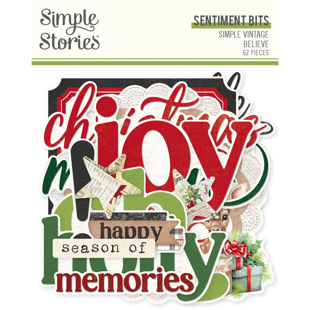 Simple Stories - Simple Vintage Believe Sentiments Bits & Pieces