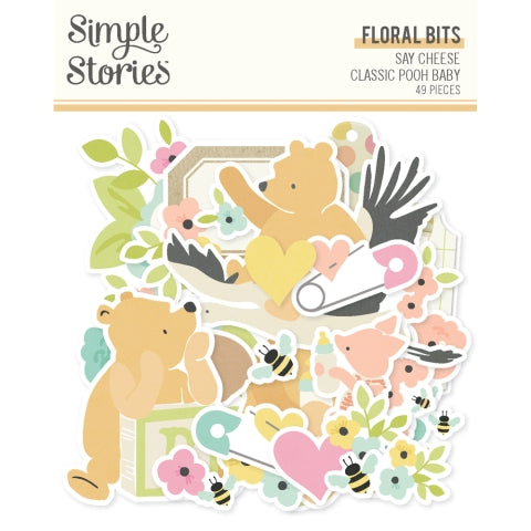 Simple Stories - Say Cheese Classic Pooh Baby Collection - Floral Bits And Pieces