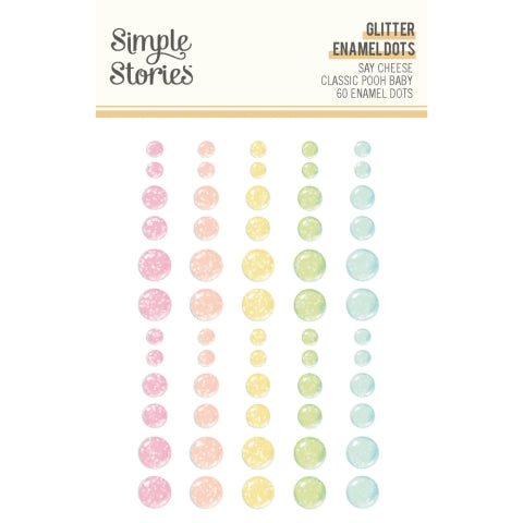 Simple Stories - Say Cheese Classic Pooh Baby Collection - Glitter Enamel Dots