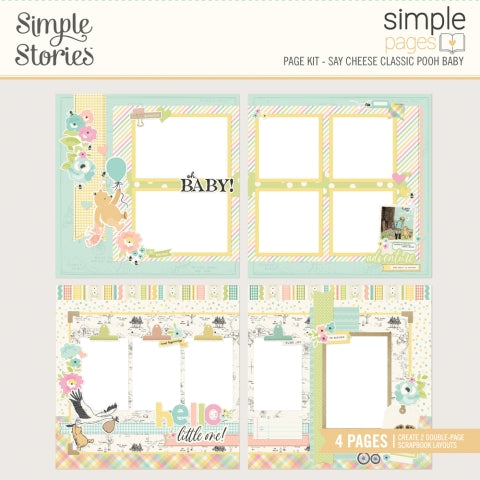 Simple Stories - Say Cheese Classic Pooh Baby Collection - Simple Pages Page Kit