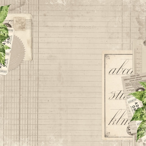 Simple Stories - Simple Vintage Junk Drawer Collection - 12 x 12 Double-Sided Designer Cardstock - Timeless Moments