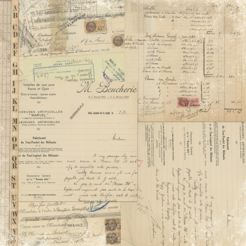 Simple Stories - Simple Vintage Junk Drawer Collection - 12 x 12 Double-Sided Designer Cardstock - Journal Elements