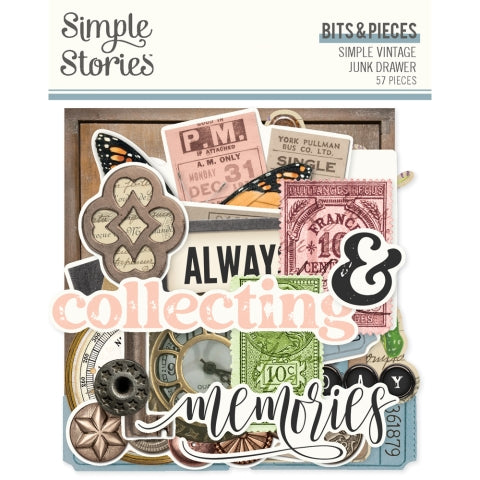 Simple Stories - Simple Vintage Junk Drawer Collection - Ephemera - Bits & Pieces