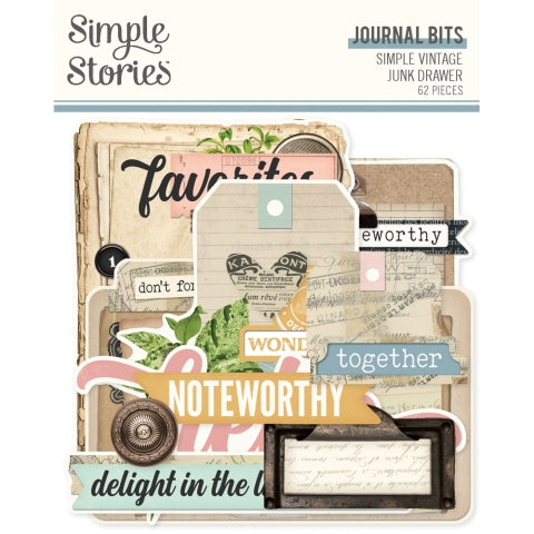 Simple Stories - Simple Vintage Junk Drawer Collection - Journal Bits