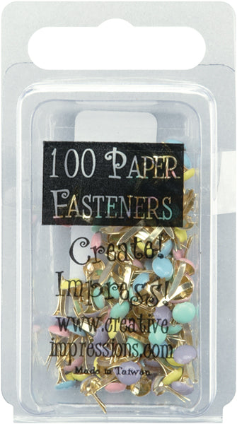 Creative Impressions - Mini Metal Paper Fasteners- Pastel
