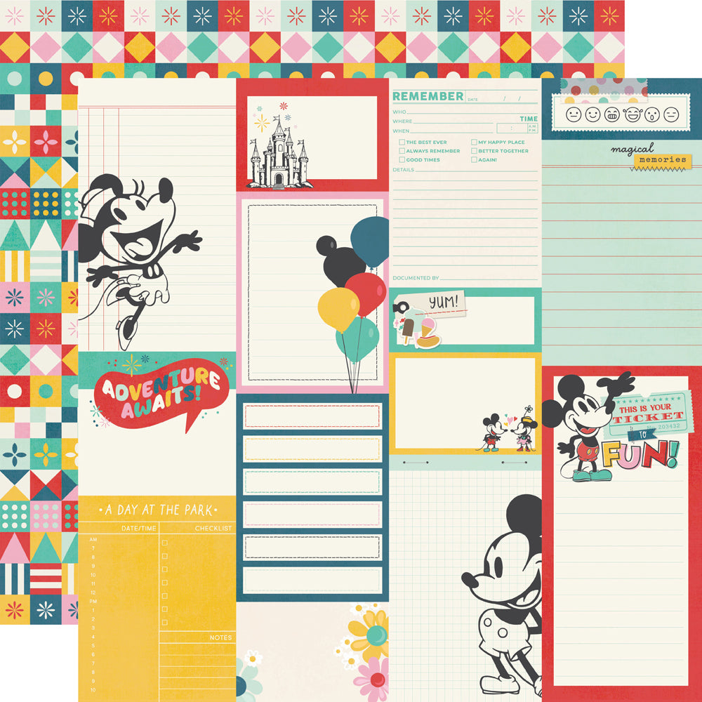Collection of Disney-themed planner stickers with Mickey Mouse and colorful designs.
