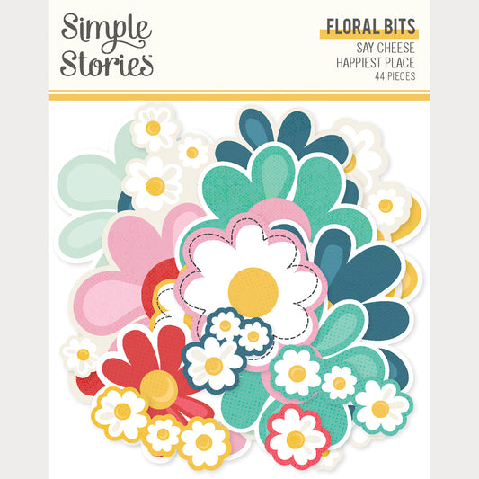 Simple Stories - Say Cheese Happiest Place Collection - Ephemera - Floral Bits And Pieces