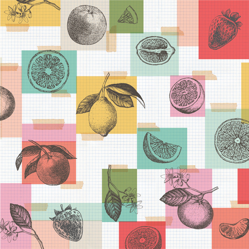 Simple Stories - Pink Lemonade Collection - 12 x 12 Double Sided Paper - Main Squeeze