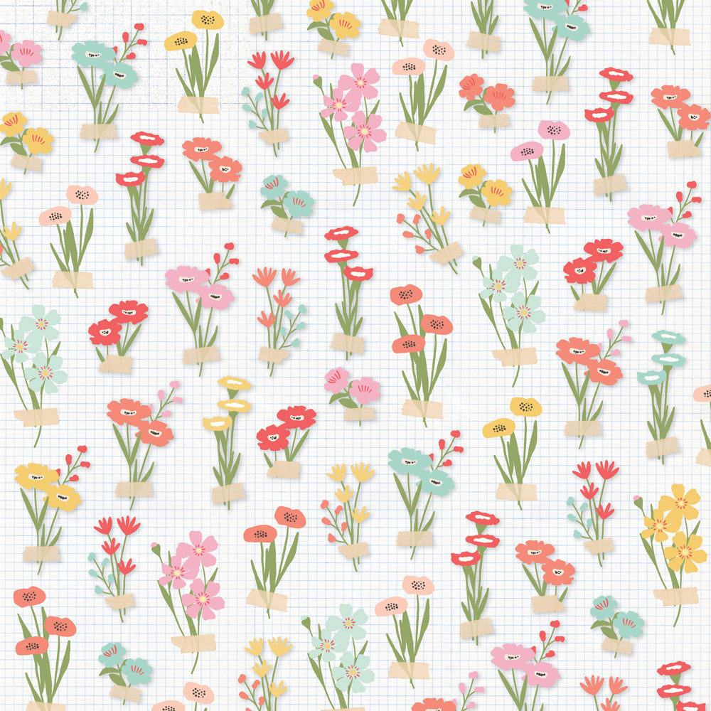 Simple Stories - Pink Lemonade Collection - 12 x 12 Double Sided Paper - Fresh Picked