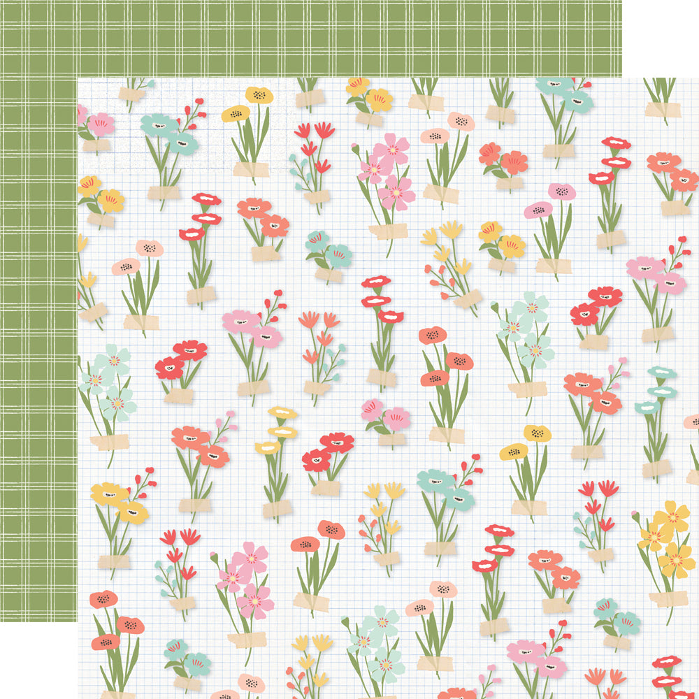 Simple Stories - Pink Lemonade Collection - 12 x 12 Double Sided Paper - Fresh Picked
