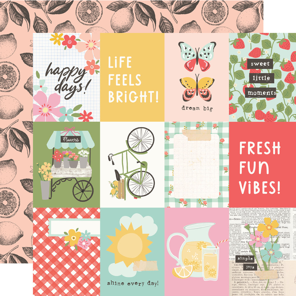 Collage of colorful cards with various designs and text on a patterned background.