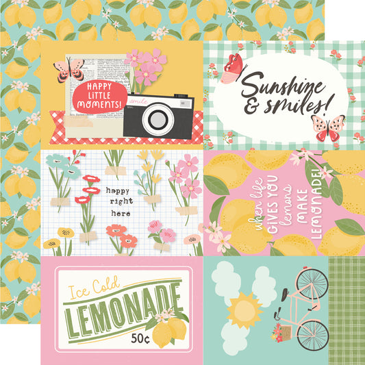 Collection of scrapbook pages with lemon-themed designs, text, and illustrations.