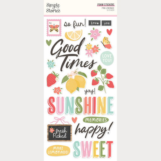 Packaging of decorative stickers with colorful text and graphics on a white background