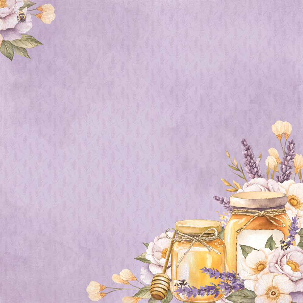 Simple Stories - Lavender Fields Collection - 12 x 12 Double Sided Paper - Beautiful Moments