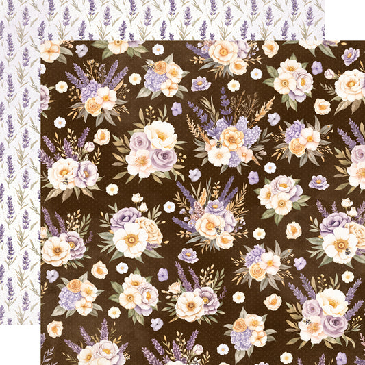 Simple Stories - Lavender Fields Collection - 12 x 12 Double Sided Paper - Buzz And Bloom