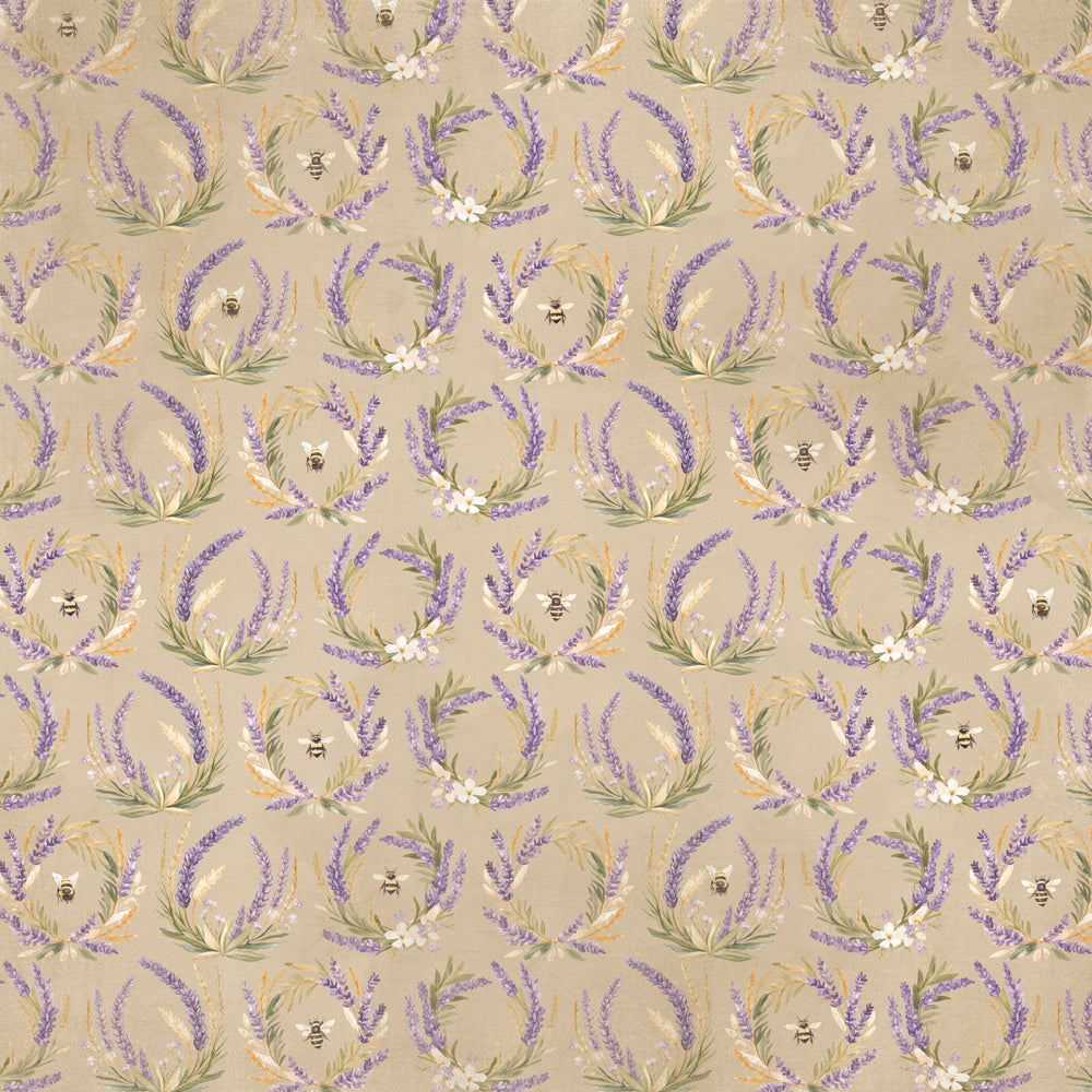Simple Stories - Lavender Fields Collection - 12 x 12 Double Sided Paper - Sunshine And Honey